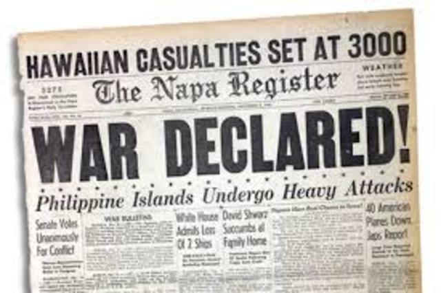 War declared on Japan and Germany
