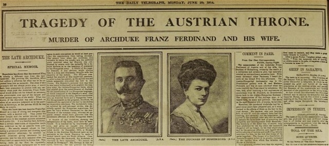 Archduke Francis Ferdinand assassinated