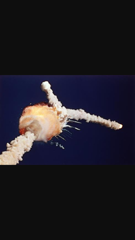 The Challenger Space Shuttle was launched