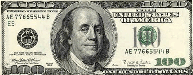 His face gets on the $100