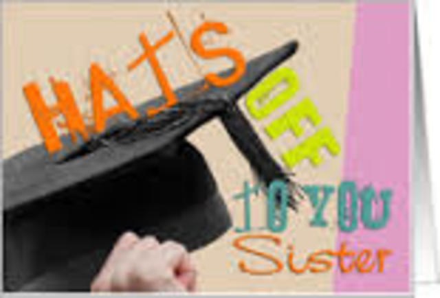 celebrate my sisters graduation