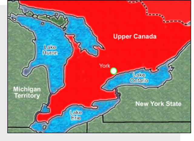 The government arms volunteers  in Upper Canad fights Mackenzie and his followers.