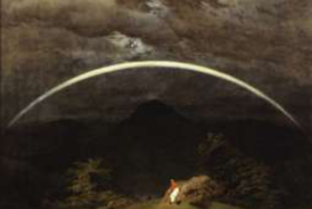 Arco Iris en paisaje de montaña