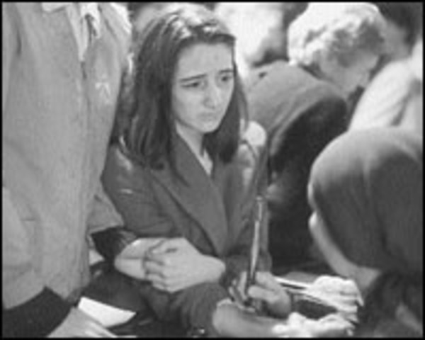 The people of the annex are sent to Auschwitz