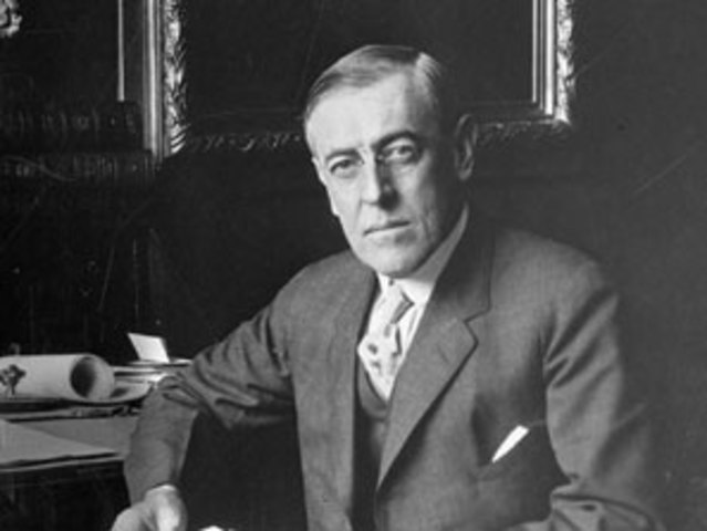 U.S. President Woodrow Wilson announces the U.S. will remain neutral