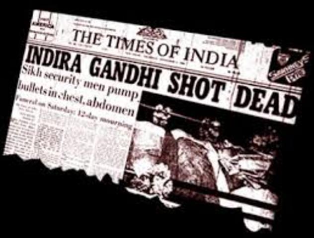 Prime Minister of India assassinated