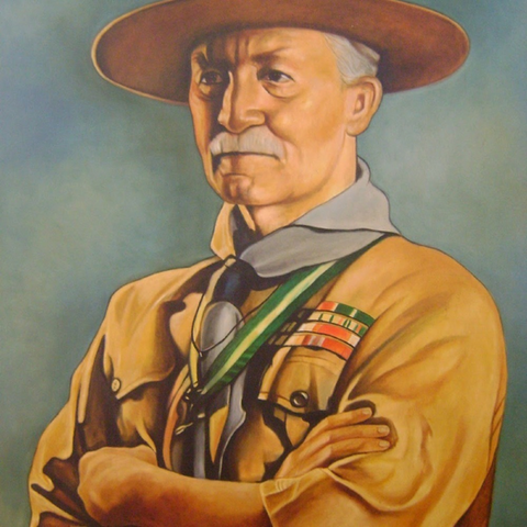 Robert baden powell attending in the boy scouts