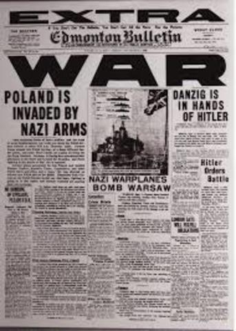 Germany launches massive invasion of Poland