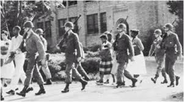 Little Rock Central High School desegregated