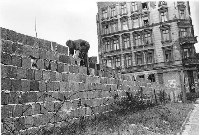 East Germany starts to build the Berlin Wall