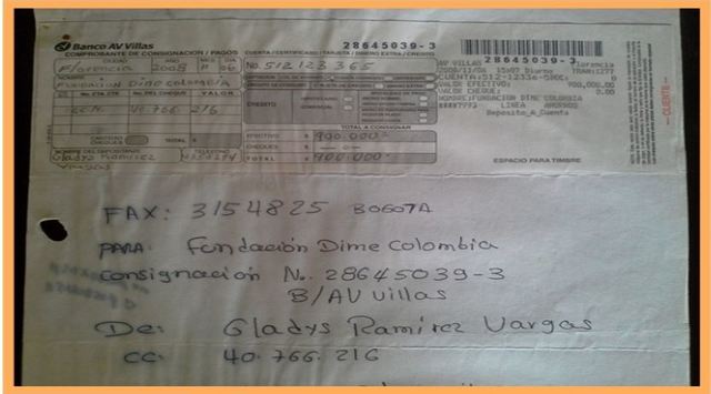 Gladys se matricula para  cursar el 1er módulo en logogenia, en FUNDACION DIME COLOMBIA, en Bogotá.