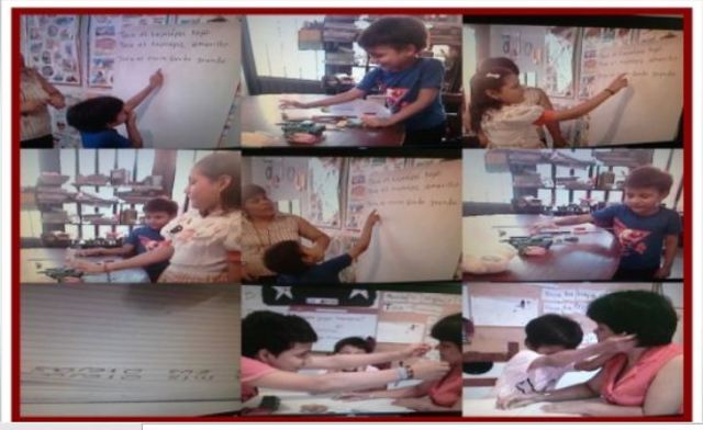 Maydi y Herley Alfredo modelando en sesiones de logogenia con Anderson