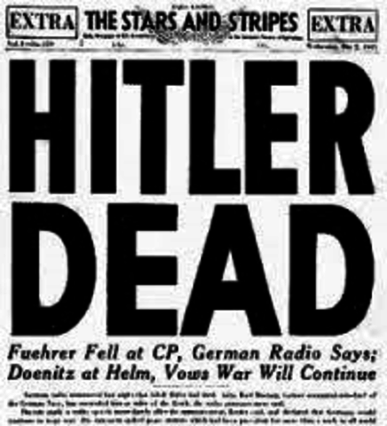 Adolf Hitler commits suicide