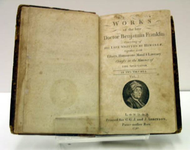 Age 17 he ran away to start all over and he came back in Philadelphia in 1726. Thomas Denham, who is a merchant  who employed Franklin.  He was a clerk, shopkeeper and bookkeeper for the business.