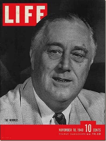 FDR takes third term as President