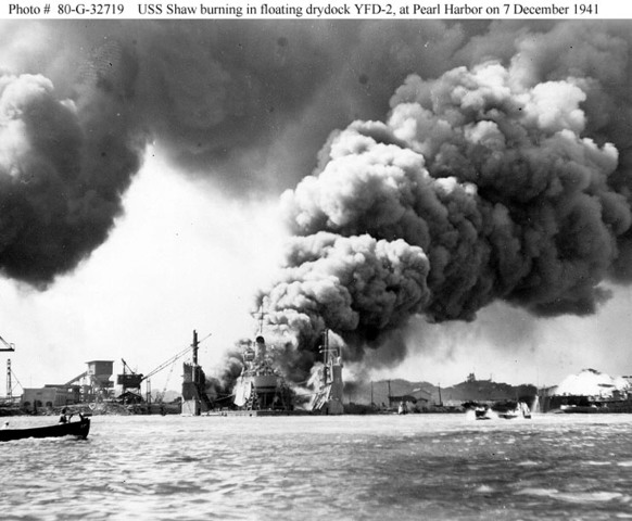 Japan bombs Pearl Harbor