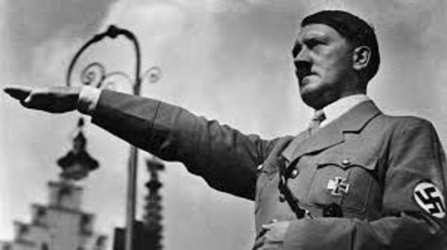 Adolf Hitler becasue Chancellor of Grmany