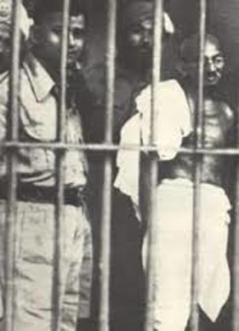 Gandhi is sent to jail for 6 years.