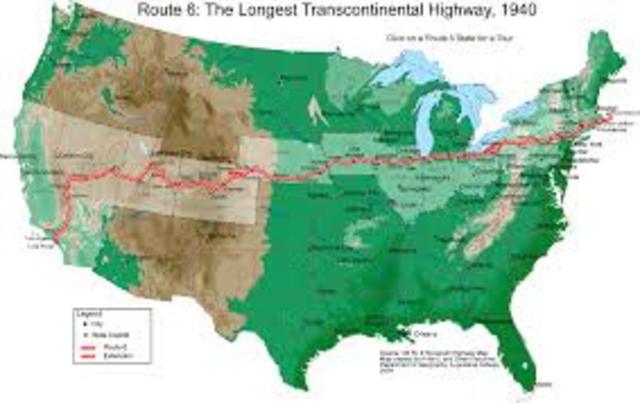 President Eisenhower Sets Highway