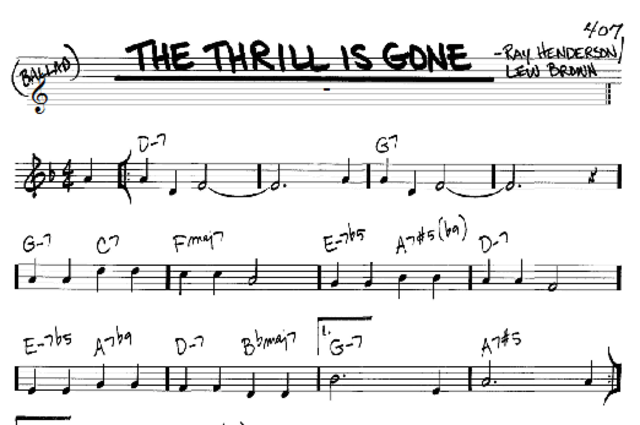 Nueva versión de The Thrill is gone