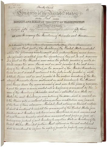 The Kansas-Nebraska Act of 1854