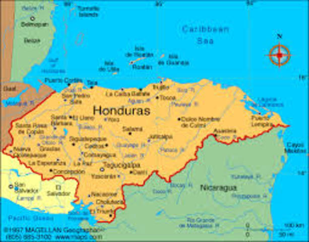 This voyage left Spain 1502 and sailed to the island of Marique and then to Honduras in Central America.