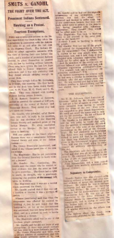 Gandhi burn the registration cards