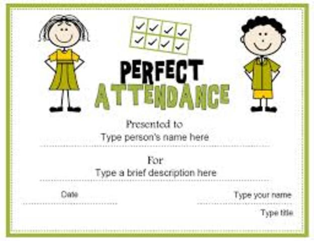 Perfect Attendence Award