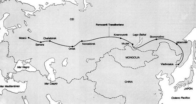 1904 finaliza la construcción ferrocarril transiberiano