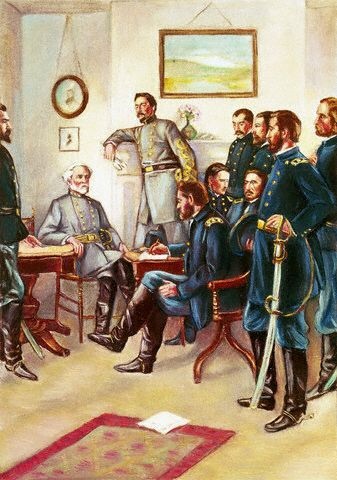 Lee surrenders end of civil war