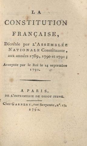 The Constitution of 1791 is Drafted
