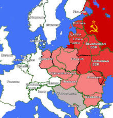soviet satellites in eastern europe lead to the iron curtain