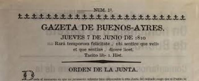 Se funda La Gazeta de Buenos Ayres