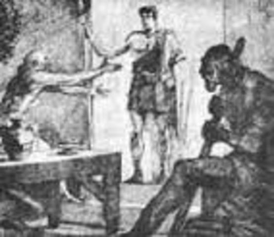 Η υποδοχή του Τηλέμαχου από τον Εύμαιο