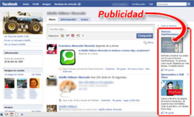 Facebook empieza a vender espacios de publicidad.