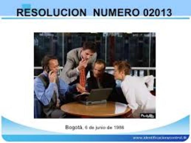 Resolución 02013 de 1986