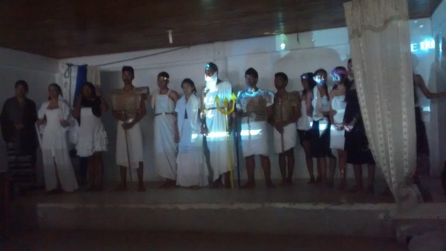 Obra de Teatro con mis compañeros.