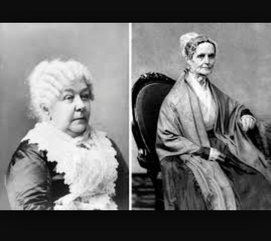 Organized the first womens right conventin with Lucretia C Mott