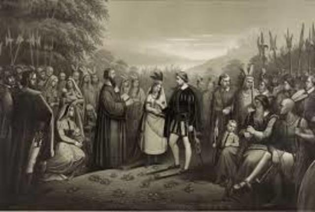 Pocahontas Marries John Rolfe