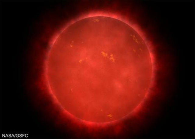 Land op oppervlak 'Rode planeet'