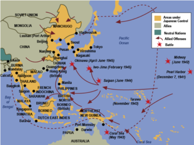 Japan attempts to take over Southeast Asia