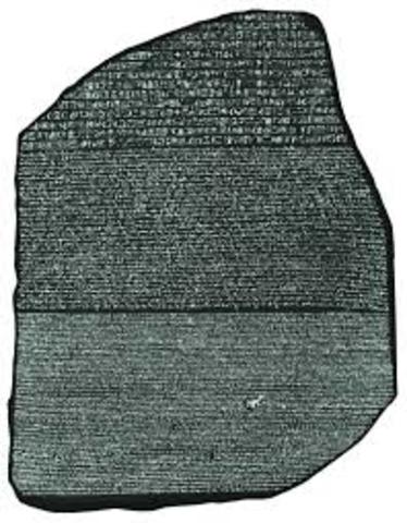 Napolean discovers the Rosetta Stone in the Nile River