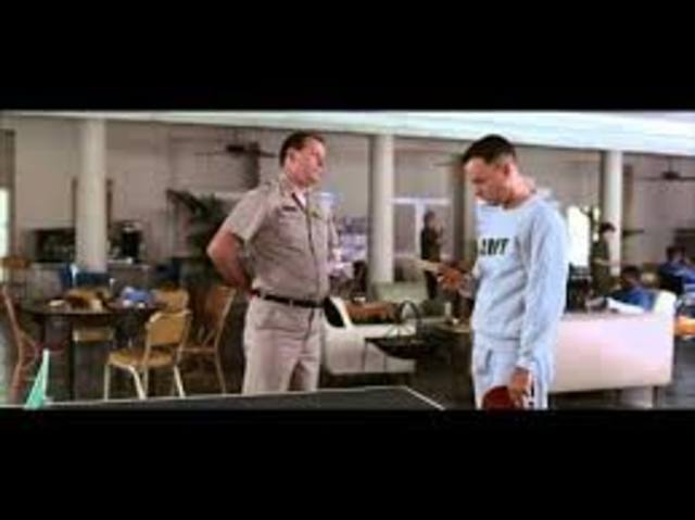 Forrest discovers ping-pong