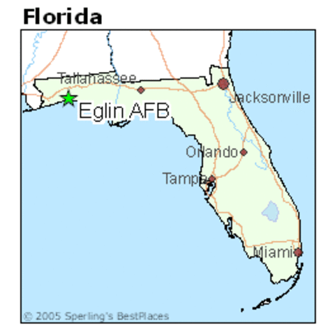 Transfered to Eglin Air Base, Florida