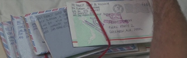 Forest recieves Jenny's letters.