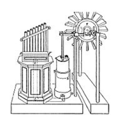 Hero of Alexandria makes the first wind powered device
