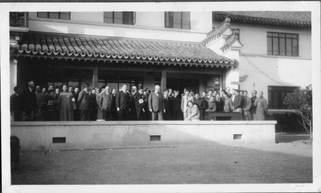 "Large reception at the headquarters of the Safety Zone Committee.  am given an official letter of thanks in Chinese and English... "