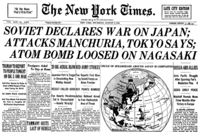 "...a second... bomb was dropped on... Nagasaki"