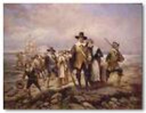 Pilgrims land in Plymouth,Massachusetts.