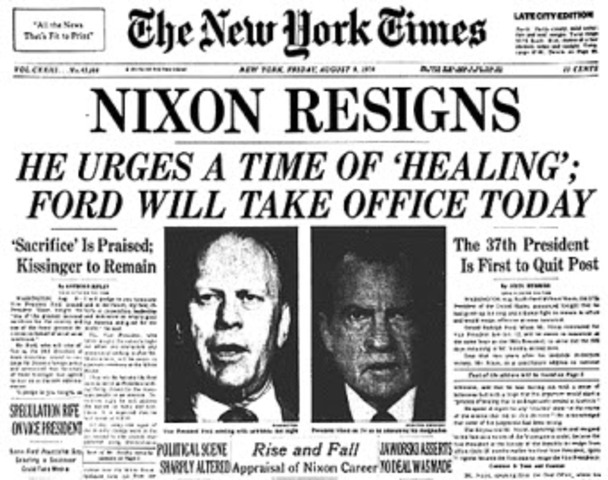 Date of Nixon's Resignation